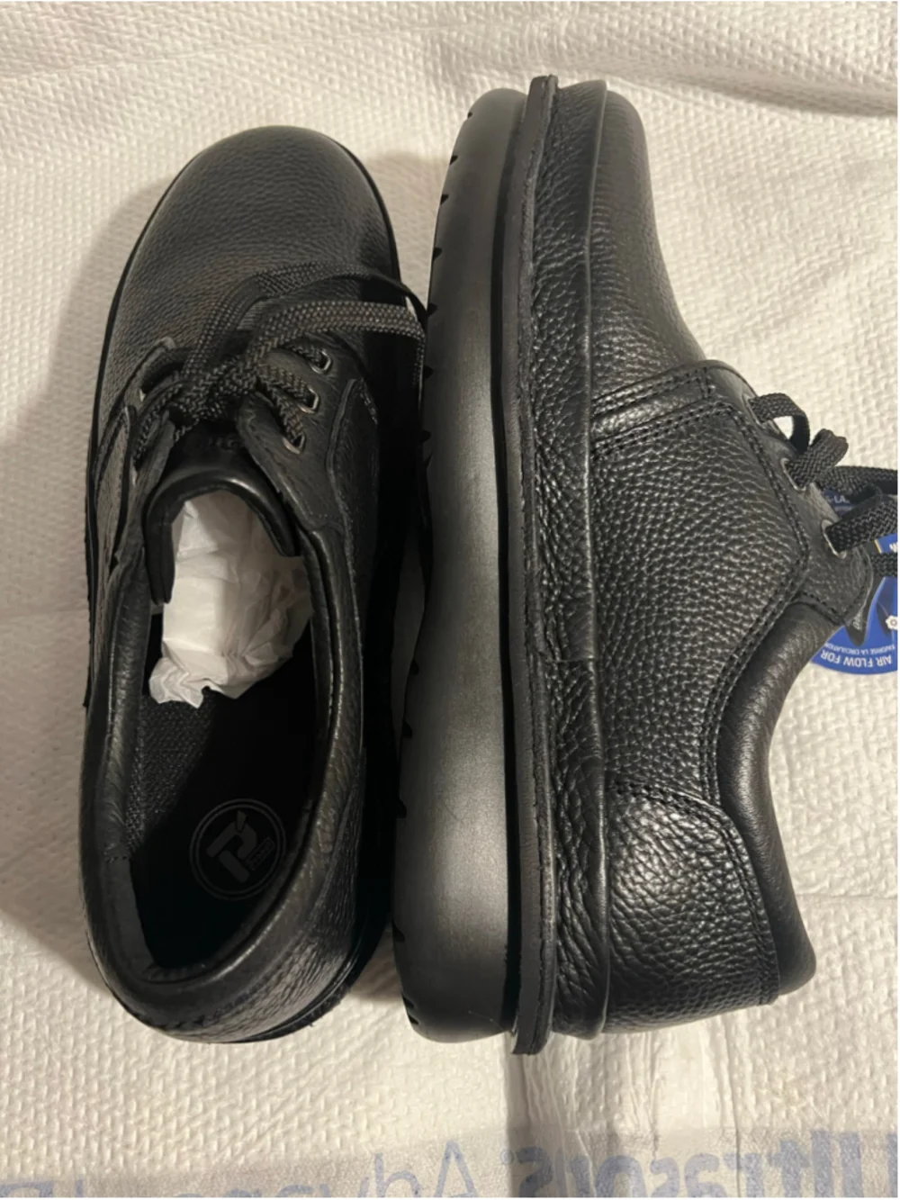 NWOB Propet Villager Ortholite Men’s Black Leather Oxford Shoes Size 12 X(3E)